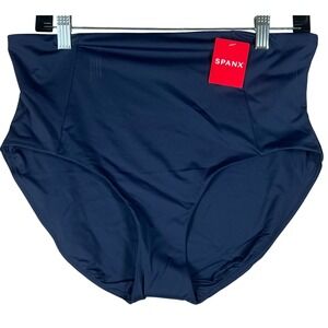 Spanx Swim Brief XL Sunkissed Navy High Waisted Bikini Bottom 50125R Womens NWT